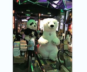 Fantasia inflável de pelúcia para mascote comercial popular ao ar livre, cosplay, urso <span class=keywords><strong>polar</strong></span>, fantasia de panda inflável para publicidade - Product Image 2