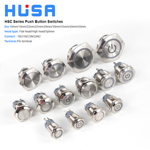 Husa 19mm 12V 24V vòng điện ánh sáng dẫn kim loại đẩy nút chuyển đổi tạm thời latching/tự thiết lập lại IP65 không thấm nước đẩy nút chuyển đổi - Product Image 6