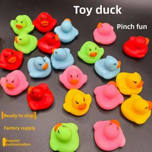 Custom Logo Shape <b>Bath</b>-time Squeezable Mini Duck with Quacking Sound Toy for Swimming Pool Bathroom Small Gift Milk Tea Shops - Product Image 1
