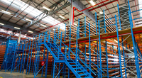 Solution de stockage d'entrepôt, système de rayonnage de mezzanine, structure en acier, plateforme de mezzanine, rayonnage de mezzanine
