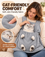 Tablier de toilettage pour animaux USMILEPET avec ouvertures pour les pattes, idéal pour le toilettage et la coupe des ongles des chats
