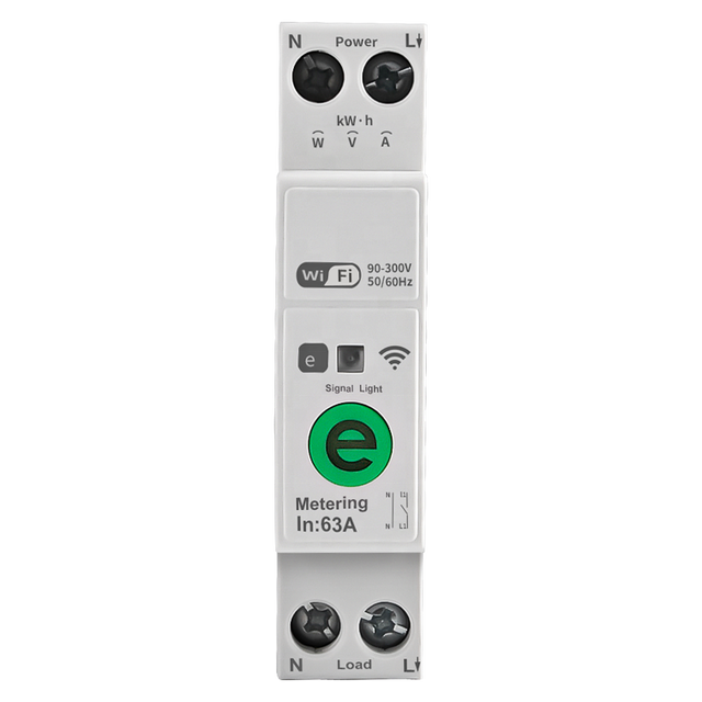 63A 1P+N WIFI Smart Switch Energy Meter Kwh Metering Monitoring Circuit Breaker Timer Relay MCB