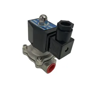 2023 Venta al por mayor Válvula de acero inoxidable de 2 vías 3/8 ", 1/2", 3/4 ", 1", 1-1/2 "y 2" AC 220 ~ 240VAC Válvulas solenoides para agua o aire