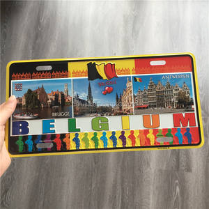 Placas Decorativas de Matrícula de Bélgica para Automóviles, Placa de Matrícula de Metal en Relieve, Divertido Recuerdo - Product Image 1
