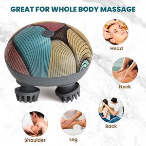 Eilison yeni lansmanı taşınabilir kafa masajı su geçirmez 360 el derisi <span class=keywords><strong>Scratcher</strong></span> 96 yoğurma düğümleri saç büyüme vücut masajı - Product Image 5