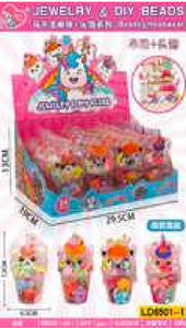 Kit per la creazione di gioielli con perline di plastica a tema cartoni animati per bambini dai 4 ai 6 anni, giocattoli fai da te - Product Image 3