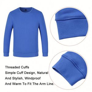 Design 350gsm Unisex Crewneck Sweatshirt Regular Fit Heavyweight Long <b>Sleeve</b> Custom Logo Embroider Print Cotton Blend - Product Image 5