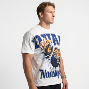 T-shirt surdimensionné à lettres en strass, 100% coton tricoté, streetwear, manches courtes, col rond, tee-shirt pour homme - Product Image 5