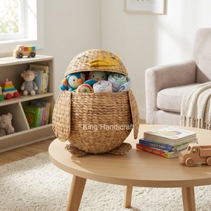 Panier de rangement en forme de pingouin, tissé à la main, durable, style animalier, mignon, en forme d'oiseau, pour enfants, du Vietnam, à prix abordable - Product Image 5