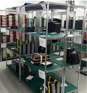 Estantes de almacenamiento multicapa, estantes de malla de alambre de acero al carbono cromado con ruedas - Product Image 3