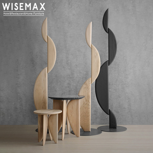 WISEMAX家具北欧风格酒店家居实木木床头柜客厅卧室木质边桌 - Product Image 3
