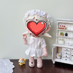 Robe de poupée blanche de style français pour tenues Zsiga de 10 cm, mini-vêtements <span class=keywords><strong>en</strong></span> dentelle pour poupée 1/6 BJD Kitty Plush Potato - Product Image 2