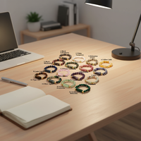 Kleiner Mindestbestellwert, Bestseller, Trendiger, stapelbarer 4mm Edelsteinperlen-Naturstein-Stretchring mit rechteckiger Barrenform als Geburtstagsgeschenk für Mädchen