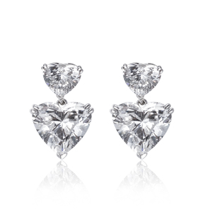 Pendientes de Diamantes de Oro Blanco de 18K MSE-859 de Messi Jewelry para Mujer - Product Image 1