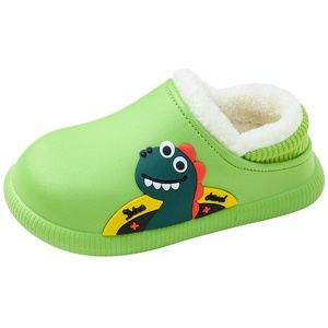 Dinosaure Design Intérieur Hiver Imperméable pour Pantoufles pour Bébé Garçons Filles Antidérapant Doublé Polaire Coton Tissu Confortable Maison U - Product Image 2