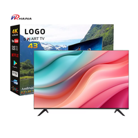 Téléviseur intelligent 4K HAINA en gros, 50, 55, 65, 75, 85 pouces, Android TV avec Wi-Fi intégré, Bluetooth et télécommande vocale