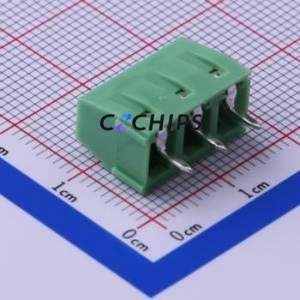 KF127-5.08-3P Screw Terminal Block Through hole Component (THT),P=5.08mm Connector 1x3P 5.08mm Green Through Hole - Product Image 2