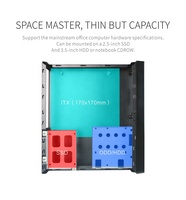 Leadway-minicaja de PC ITX, para ordenador de oficina industrial, HTPC, carcasa de escritorio para jugadores, chasis Delgado CFF