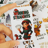 Jeu de cartes personnalisé imperméable pour fête, avec votre propre design sur le thème de Noël, jeu de cartes en plastique pour cadeau