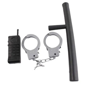 Mainan Cosplay Halloween anak-anak, Set permainan kostum polisi Prop borgol plastik untuk anak-anak - Product Image 5