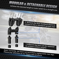 NICECNC peninggi setang Kickback Modular untuk Harley Dyna FXDFSE FXDB-D FXDF