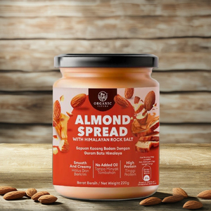 Crema de Almendras con Sal de Roca del Himalaya 220g, Mermelada Lista para Usar, 18 Meses de Duración, Fabricante de Malasia - Product Image 5