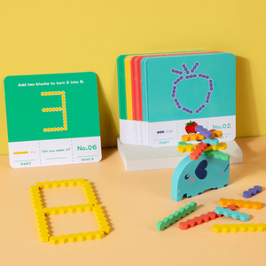 Hot Poplar Splint Cheap Wholesale Intelligent Education Elephant Stacked Music Honeycomb Building Blocks Toys for Kids - Product Image 5