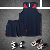 Conjunto de Uniforme de Baloncesto Personalizado sin Mangas, de una Sola Capa, 100% Poliéster, Absorbente de Sudor, Transpirable, para Hombres, Jóvenes y Equipos