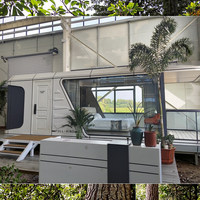 Camping Maison Capsule 2 Étages 40 Pieds Maison Mobile Hôtel avec Soleil Solaire Modulaire Moderne Aluminium Grande Capsule Maisons de Plage Hiver