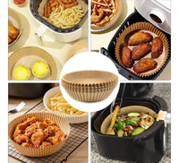 100 pièces/boîte jetables graisse étanche à l'eau antiadhésif carré parchemin Air friteuse papier doublures pour micro-ondes