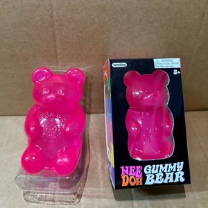 Needoh <b>Gummy</b> <b>Bear</b> Soft Squishy Toy Pink <b>Bear</b> Shape Stress Relief Sensory Toy Gift For Kids Teens Adults Desk And Travel Use - Product Image 2