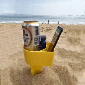 Eco-friendly Sand Cup Drink Holder/ plastic Beach colorful Cup Holder