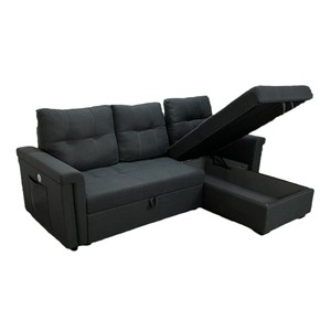 Space Saving Dual Use Corner <b>Sofa</b> <b>Bed</b> Fold <b>Pull</b> <b>Out</b> Mechanism With Under Seat Storage For Living Room Household Furniture - Product Image 5