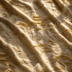 Premium Golden Temple Scenic <b>Curtain</b> Velvet Or Blackout Art Nouveau Window Each Panel Elegant Decorative Drapes <b>for</b> Living Room - Product Image 5