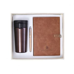 Customized Corporate Business PU Leather <b>Notebook</b> Coffee Cup Gift Set Wholesale Promotional Luxury <b>A5</b> Journal Gift Box With Pen - Product Image 2