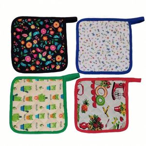 Cotton Oven Mitts and Pot Holders Custom Print Square Color Style for Kitchen Use Corporate <b>Gifts</b> - Product Image 1