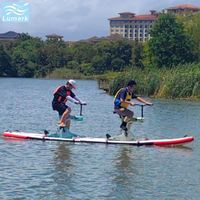 Vélo aquatique à pédales deux places avec cadre en plastique, grandes planches de SUP, pontons, hydrodynamique, rangement facile pour la plage, de Lumark Maker (Chine)