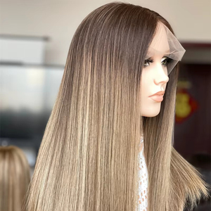 2024 le plus populaire timide juif HD dentelle haut perruque 100% vierge Remy cheveux brésiliens Super légère couche blonde droite pour les femmes blanches - Product Image 1