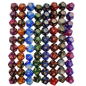 Personalized D12 Two Color <strong>Dungeon</strong> and Dragon RPG Board Game Polyhedral Dice Set - Product Image 1