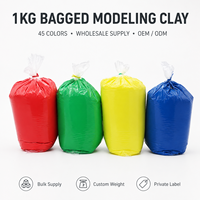 Argilla ad Asciugatura all'Aria 1kg, 45 Colori Pronta Consegna, Morbida Non Tossica, Colore Personalizzato Pantone, OEM Private Label, Artigianato Scolastico, Ingrosso