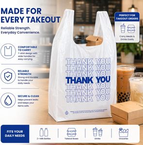 Black Trash Bags with Handles, Super Thick Plastic Rubbish Bags Suitable for Office, Picnic, <b>Kitchen</b> and Bulk Use - Product Image 4