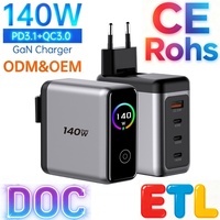 Nouveaux produits Tommox, chargeur multi-Gan 140W 100W avec affichage numérique, chargeur pour iPhone 17, chargeur pour ordinateur portable Macbook Pro 40W, type C