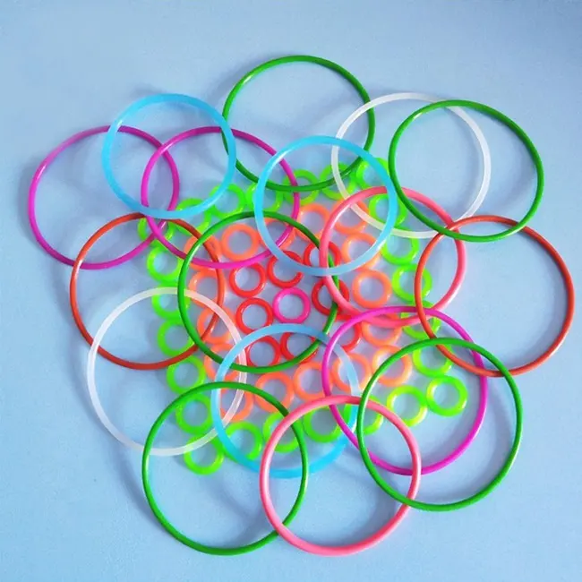 حلقة دائرية مطاطية ملونة من السيليكون
