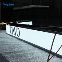 Enseigne lumineuse professionnelle personnalisée en lettres creuses, boîte à lumière en acrylique LED pour publicité, idéale pour les logos de magasins de jus, hôtels, centres commerciaux et bureaux