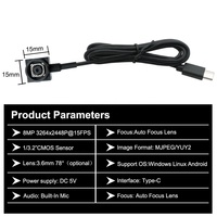 4K AF Auto Focus Zoom Micro Type-C Mini Caméra USB 8MP Objectif de mise au point automatique pour téléphone mobile Android