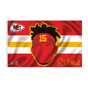 Impresión personalizada 3x5 pies 100% poliéster bandera personalizada <span class=keywords><strong>Kansas</strong></span> <span class=keywords><strong>City</strong></span> Team Chiefs bandera fútbol Nfl Bandera de Chiefs - Product Image 1