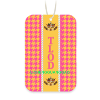 Désodorisant de voiture Iota Phi Lambda en gros, promotionnel, personnalisé pour sororité, avec n'importe quel logo, désodorisant de voiture carré personnalisé