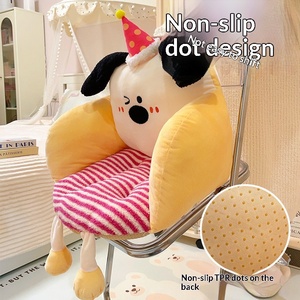 <span class=keywords><strong>Coussin</strong></span> <span class=keywords><strong>de</strong></span> siège et dossier 2-en-1 en peluche motif chien mignon, ensemble <span class=keywords><strong>de</strong></span> coussins décoratifs <span class=keywords><strong>de</strong></span> dessin animé pour la maison, le bureau et la voiture avec techniques <span class=keywords><strong>de</strong></span> couture - Product Image 4