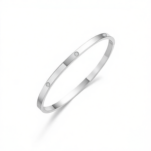แฟชั่น BRAZALETE สแตนเลสสตีลชุบโรเดียมเซอร์คอน BEZEL SET B1111 สำหรับผู้หญิงเครื่องประดับคุณภาพสูง - Product Image 3