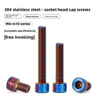 Kit de boulons métriques pour moto à tête hexagonale bleue en titane, grade 5, filetage standard M4-M10